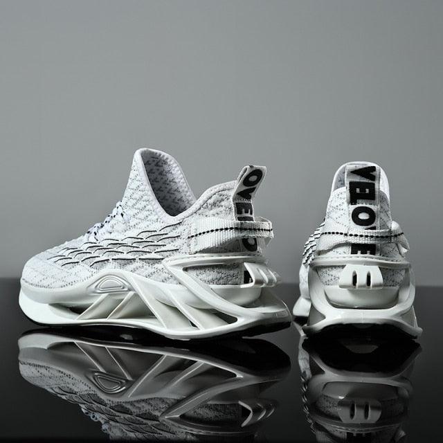 Men's Luxury White Fashion Sneakers Non-Slip Athletic Shoes