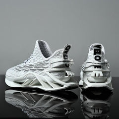 Men's Luxury White Fashion Sneakers Non-Slip Athletic Shoes