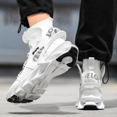 Men's Luxury White Fashion Sneakers Non-Slip Athletic Shoes