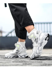 Men's Luxury White Fashion Sneakers Non-Slip Athletic Shoes