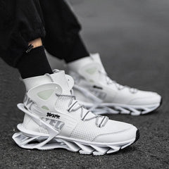 Men's Luxury White Fashion Sneakers Non-Slip Athletic Shoes