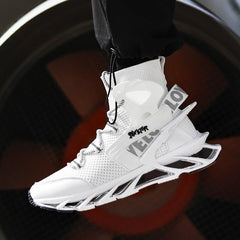 Men's Luxury White Fashion Sneakers Non-Slip Athletic Shoes