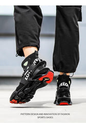 Men's Luxury White Fashion Sneakers Non-Slip Athletic Shoes