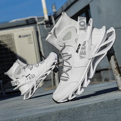 Men's Luxury White Fashion Sneakers Non-Slip Athletic Shoes