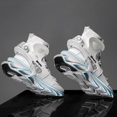 Men's Luxury White Fashion Sneakers Non-Slip Athletic Shoes