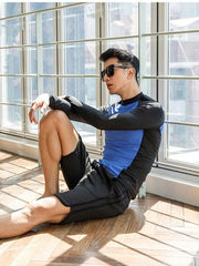 Men's Women's Long Sleeve Rash Guard Swimwear Set