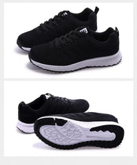 Women's Lightweight Breathable Mesh Sneakers Casual Lace-Up Walking Shoes