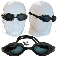 Black Prescription UV Protective Optical Swimming Goggles Nearsighted Corrective