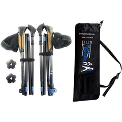 Travel Folding Hiking Poles with Bag and Accessories