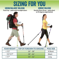 Travel Folding Hiking Poles with Bag and Accessories